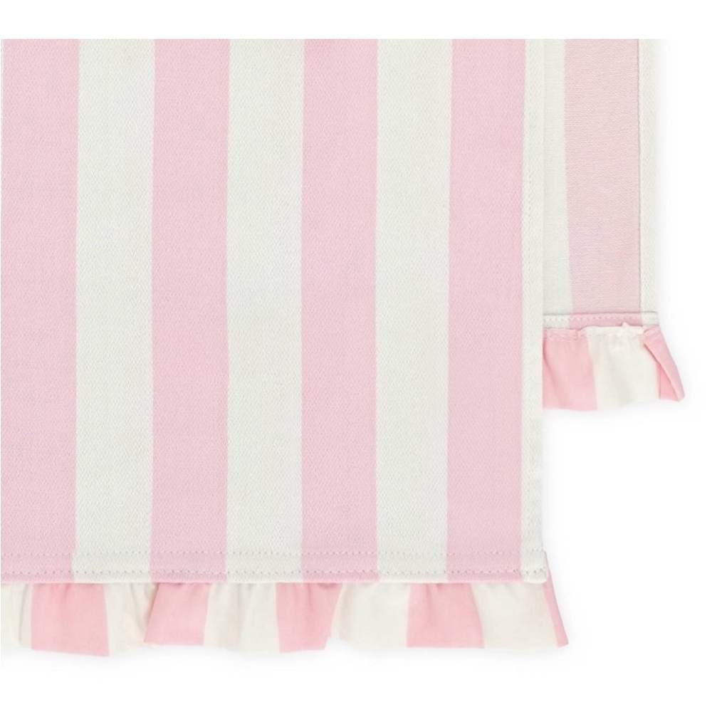 ✨NEW🌸Target Bullseye Playground 2026 Pink & White Striped Ruffled Table Runner🤍 - Picture 2 of 8